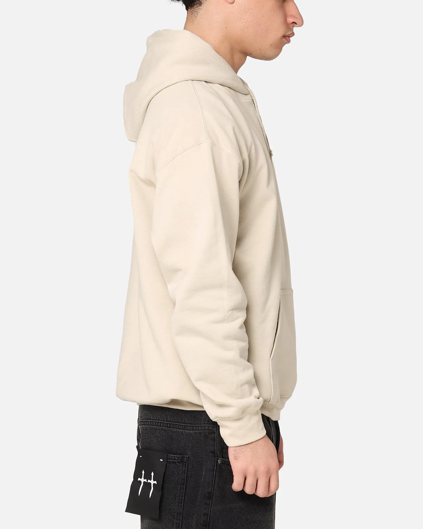 Carre Simplicite Hoodie Sand DropShoulder Heavy Duty Zippers