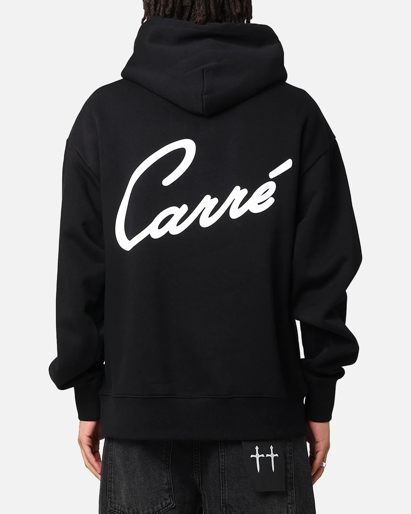Detachable Collar Carre Swifty Hoodie Black