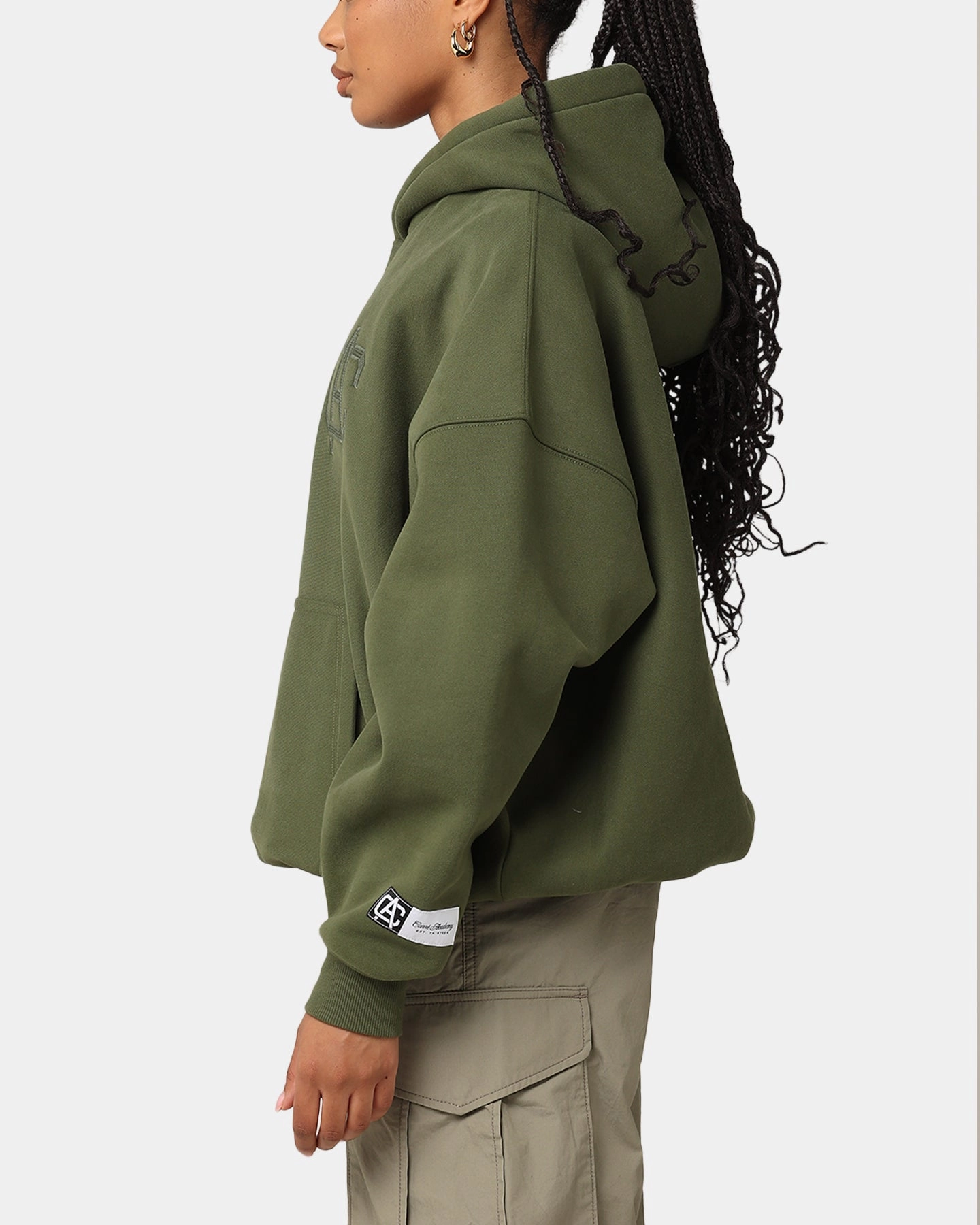 Unwind artists Carre Academy V2 Oversized Hoodie Forest Green