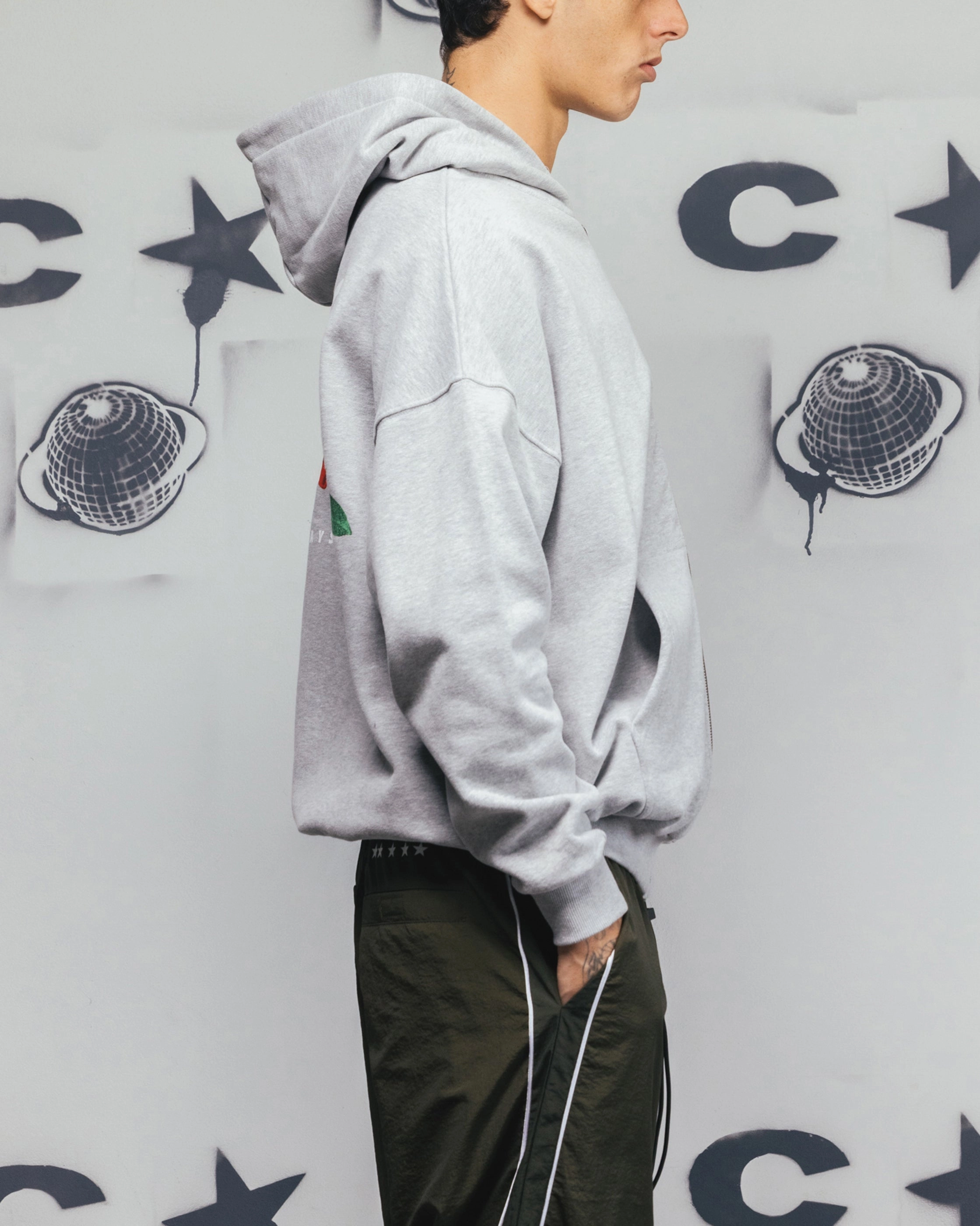 Carre Always & Forever Zip Hoodie Grey Marle Recycled Material