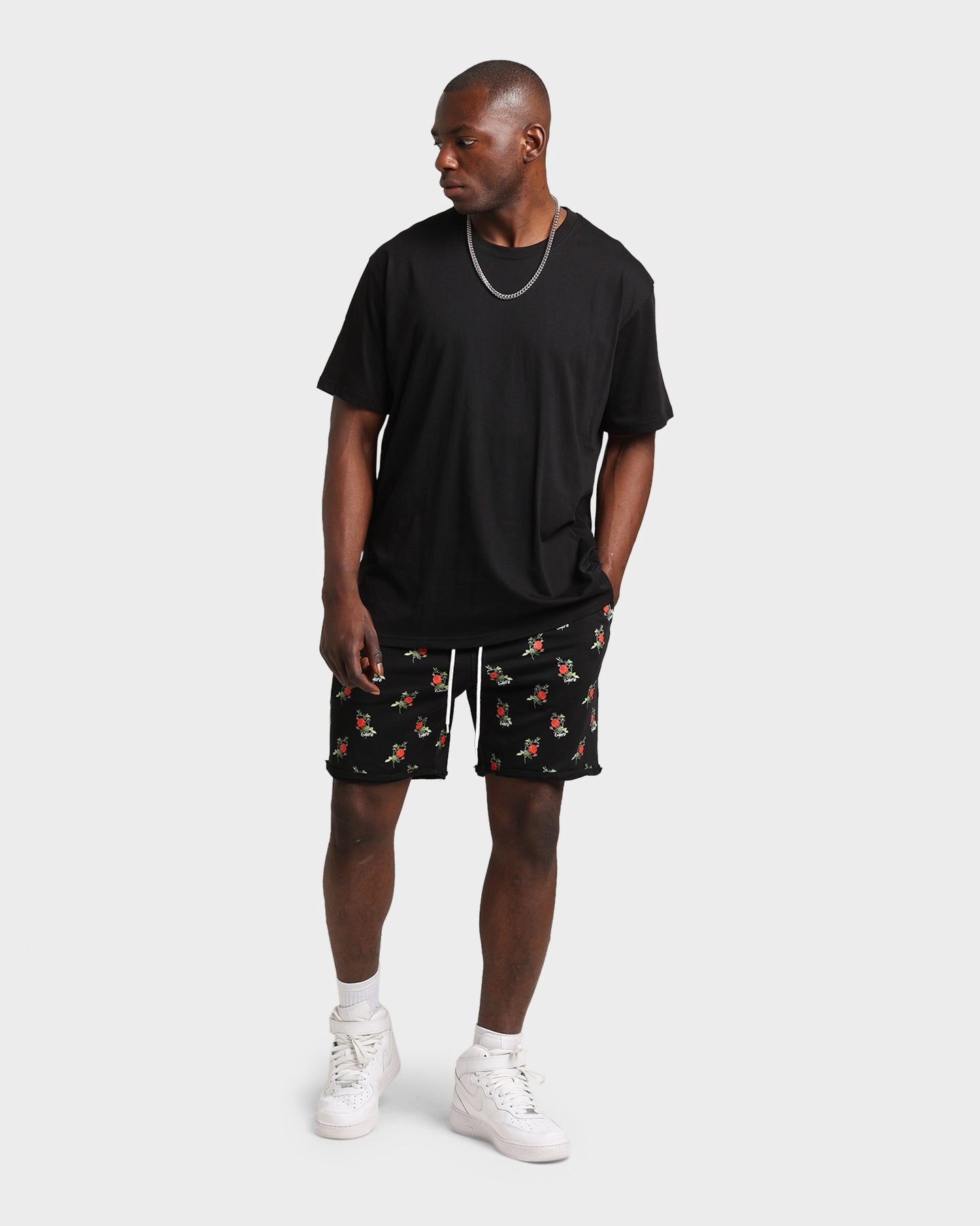 Mesh Ventilation Zones low waisted Carre Ament Repeat Rugueux Shorts Black