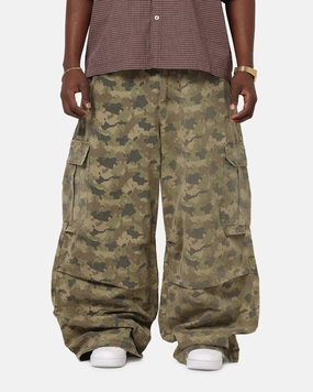 Casual Comfort Layers Stretch Fit Carre Baggy Cargo Pants Camo