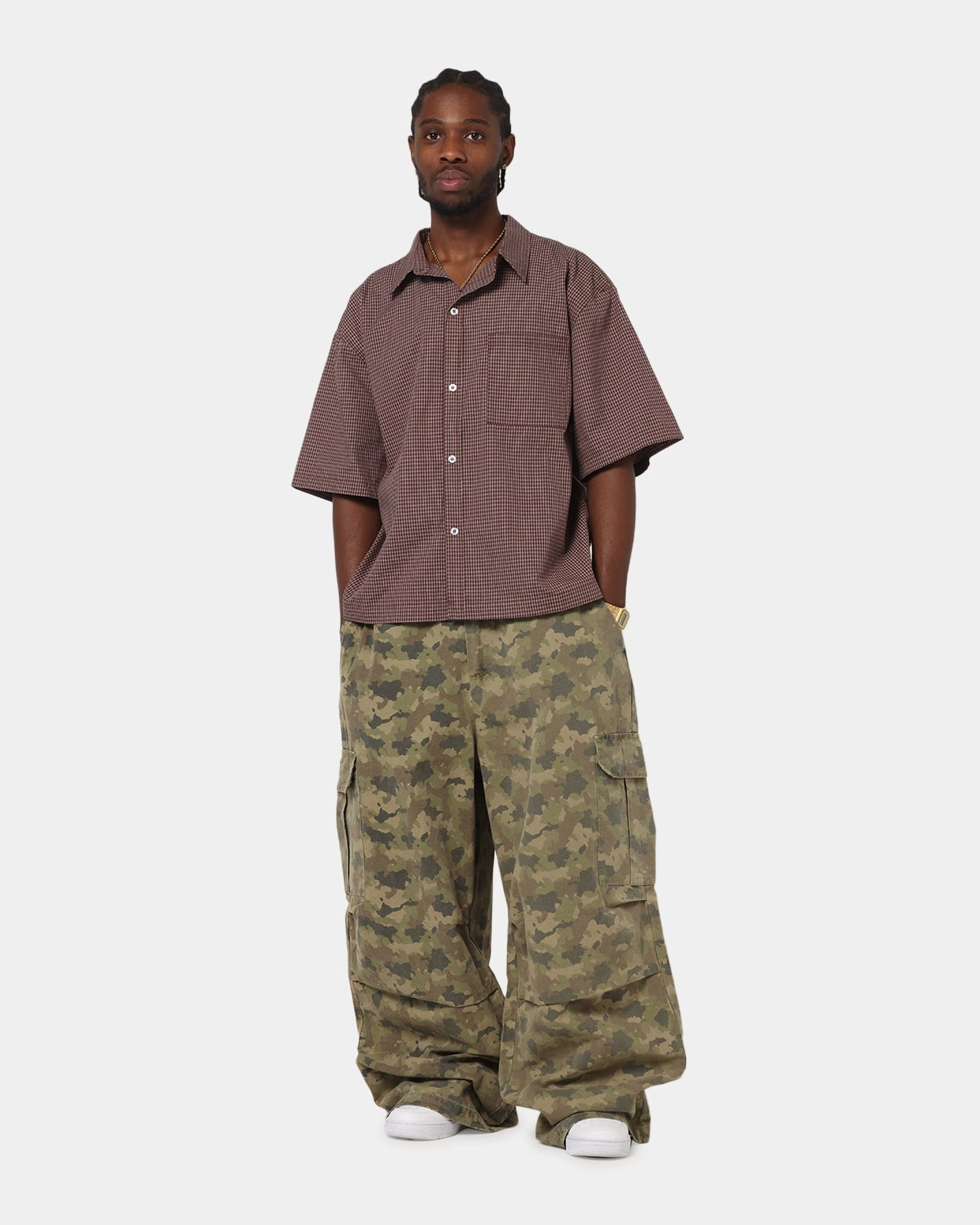 Carre Baggy Cargo Pants Camo Stay Fresh
