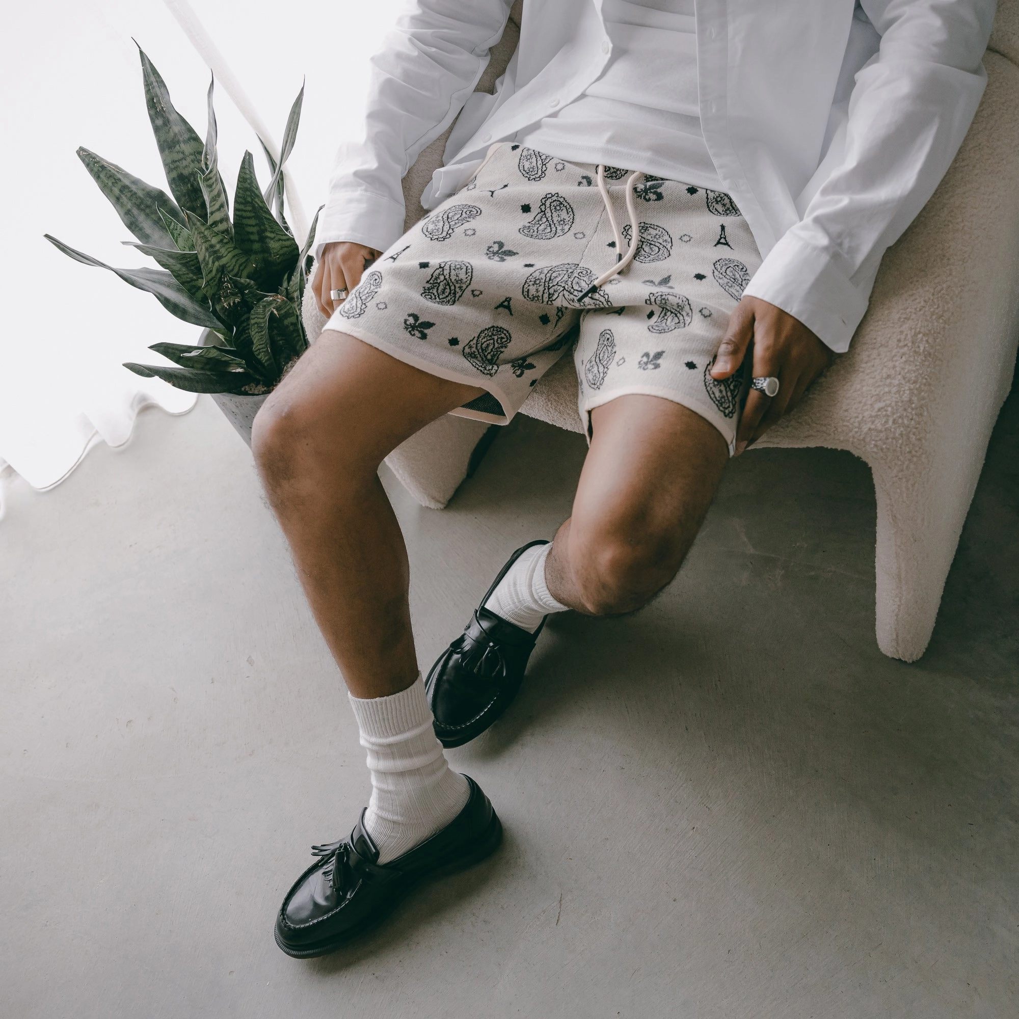 Carre Big Bandana Knitted Shorts Off White skateboarding gear