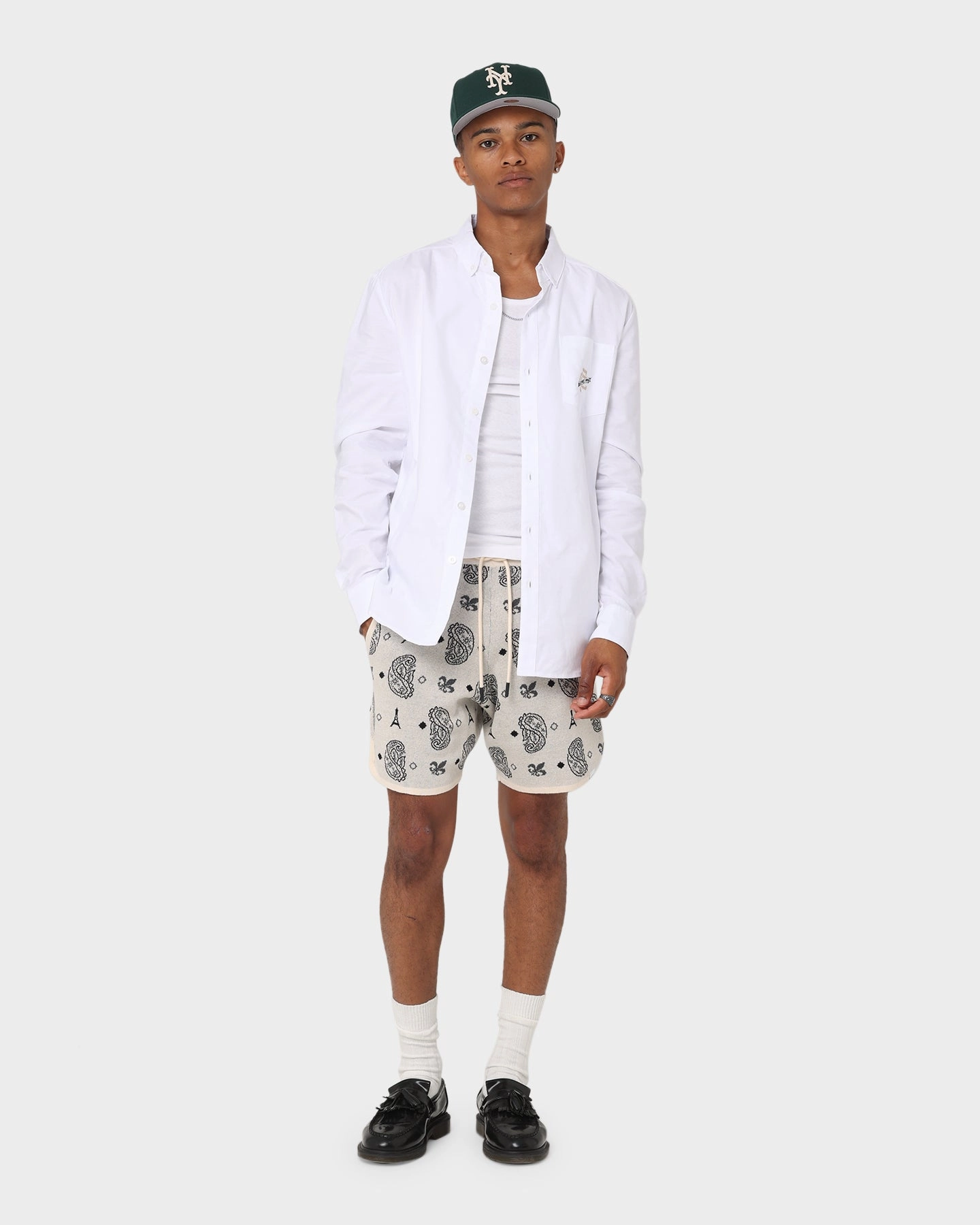 Carre Big Bandana Knitted Shorts Off White Athletic Wear