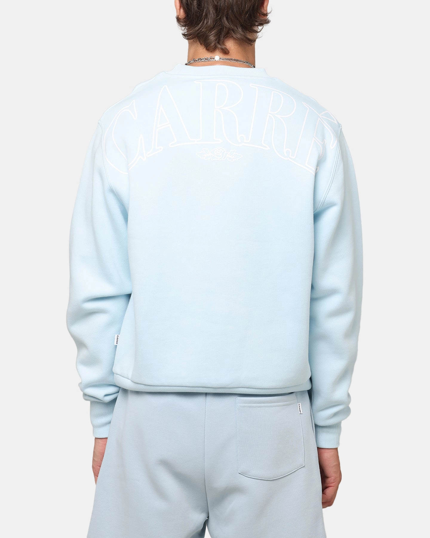 Carre Bloom Crewneck Light Blue Ultimate Warmth Durable Reinforced Elbows