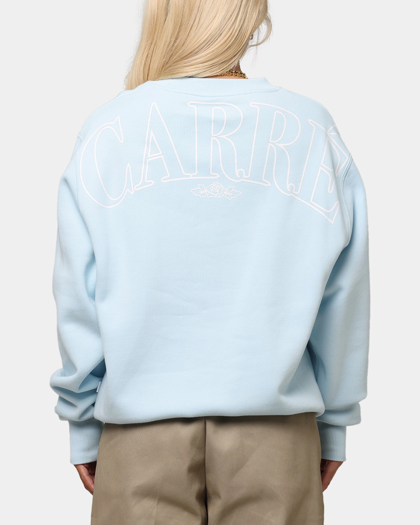 Winter Ready Outfit Classic Winter Carre Bloom Crewneck Light Blue