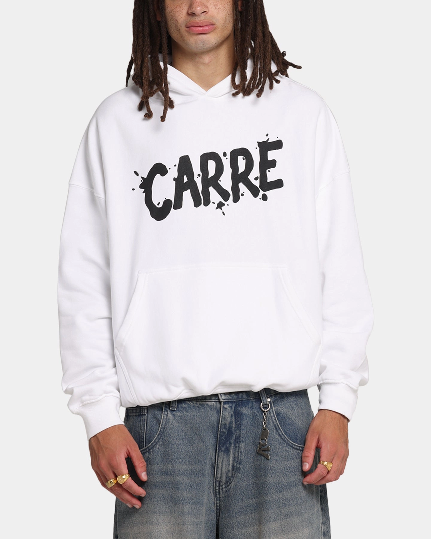 Carre Blotted Hoodie White Lifestyle Wear