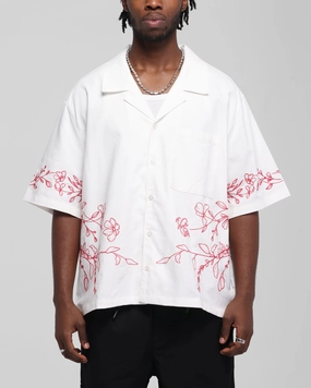 Carre Botanica Button Up Shirt Off White Animal Print