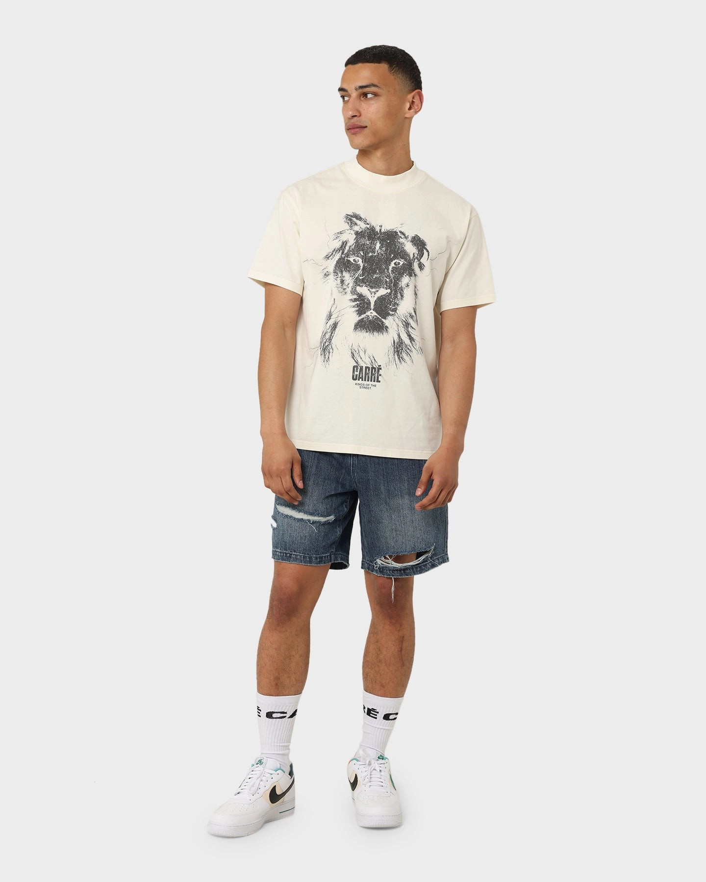 transportation industry Carre Bouffant Distressed Shorts Blue