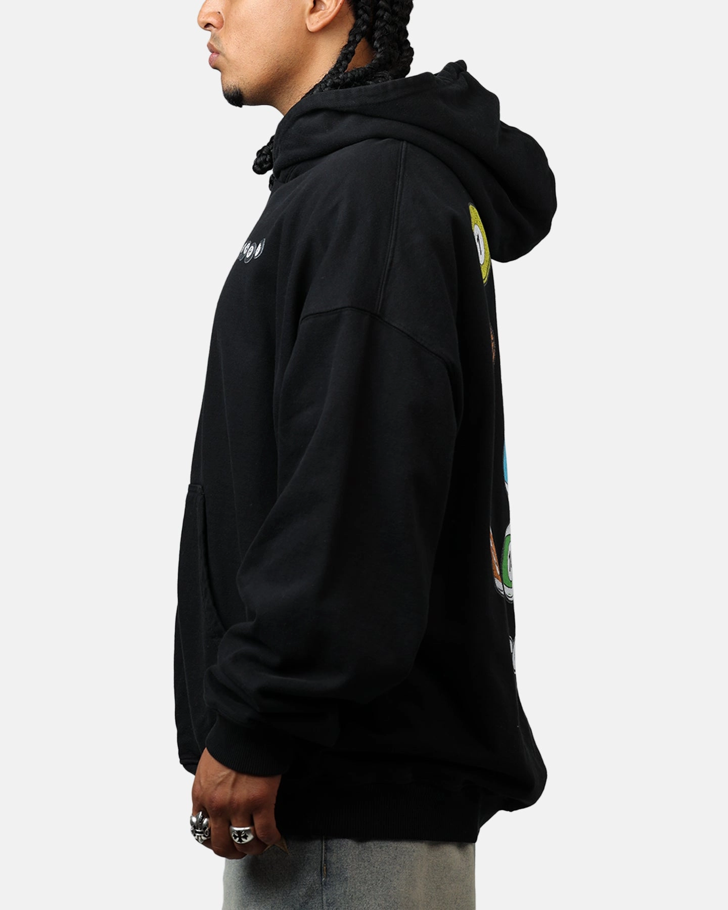Carre Break Hoodie Black Polyester