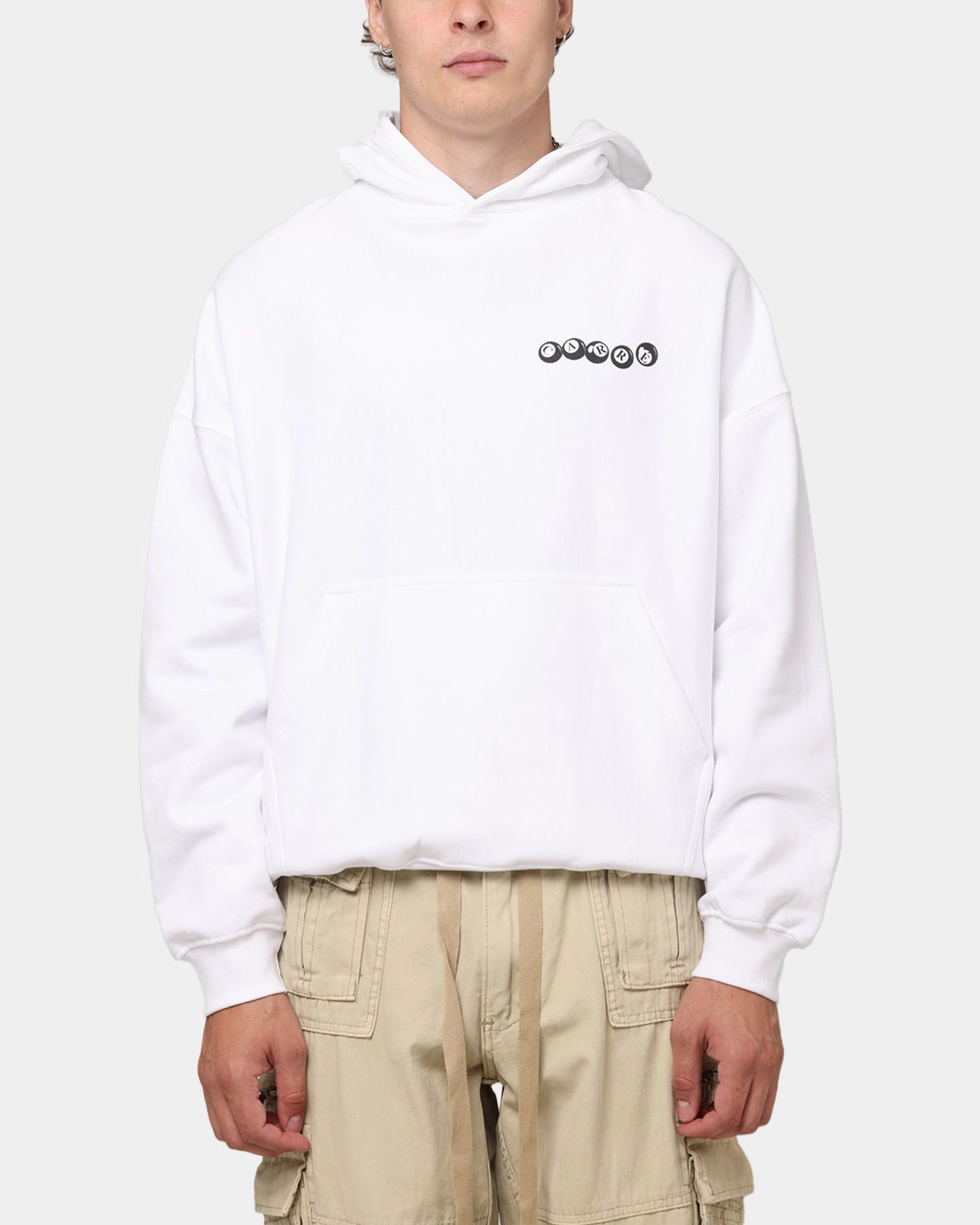 Carre Break Hoodie White Microfiber Technology
