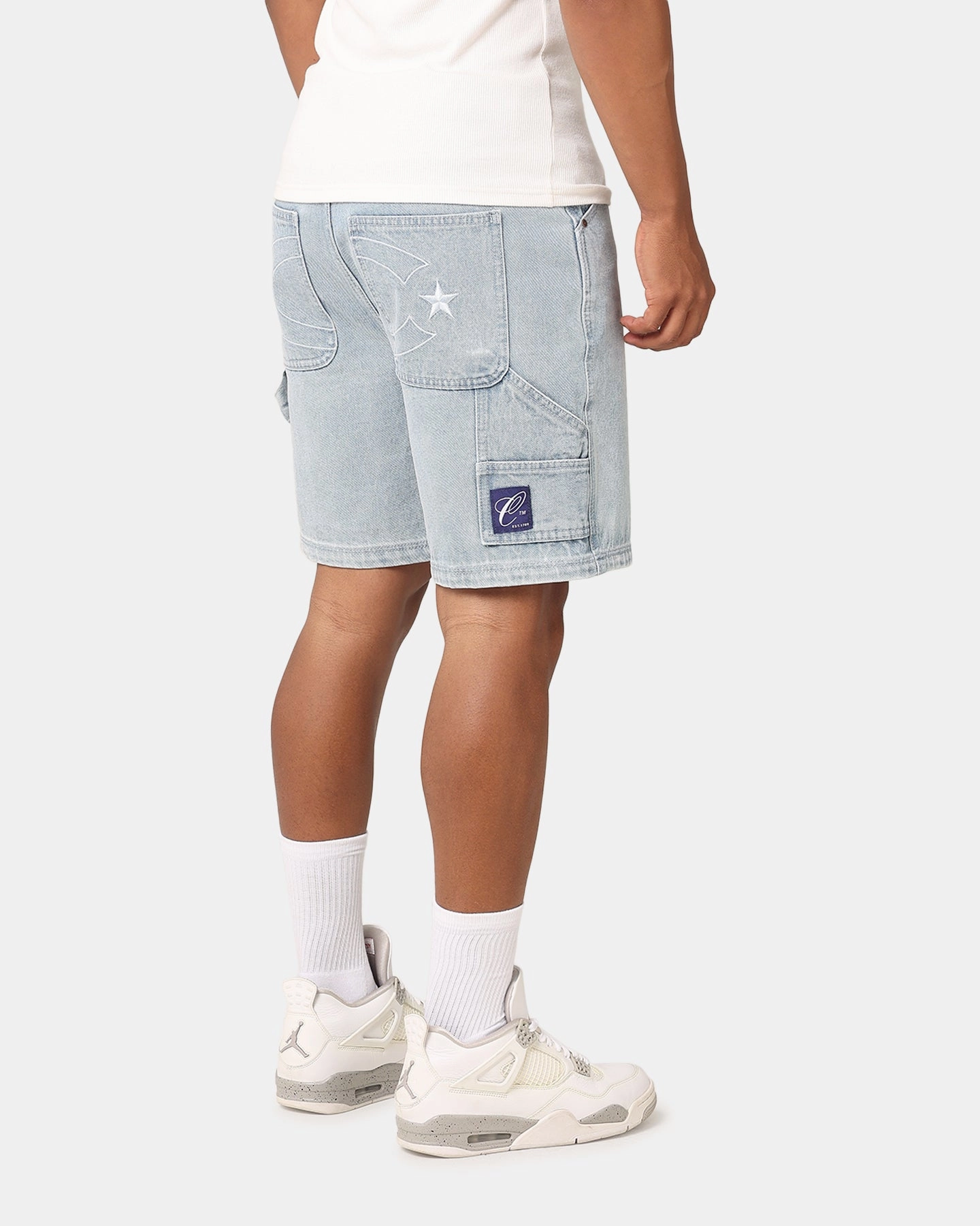 Carre C-Star Denim Shorts Light Wash Blue Functional Clothing Summer Wear