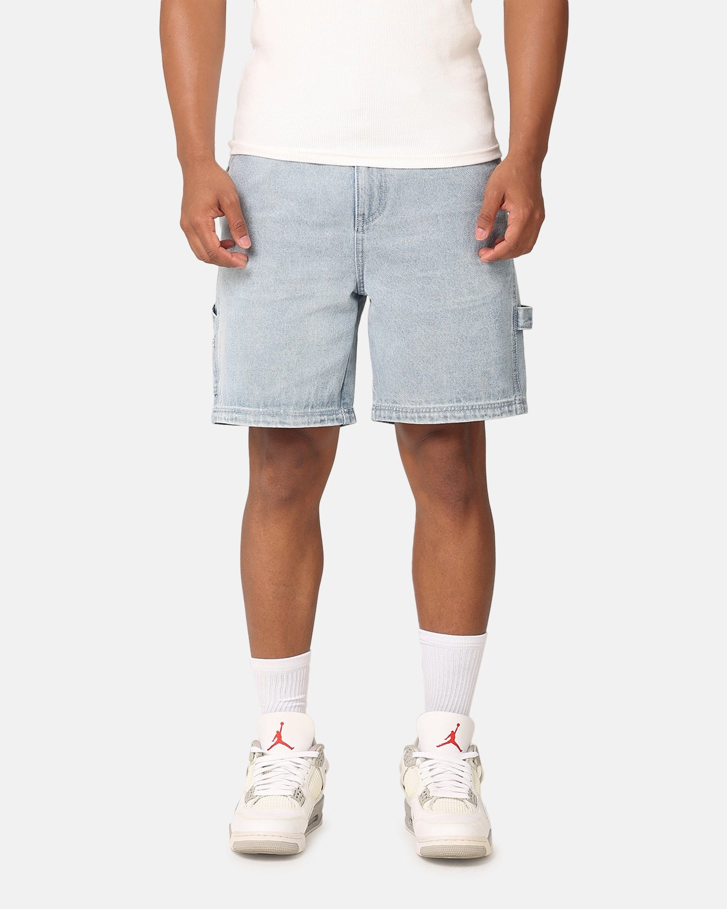 artisanal quality Carre C-Star Denim Shorts Light Wash Blue