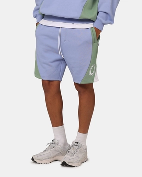 Hypoallergenic fabric Carre C Star Panelled Shorts Pale Blue