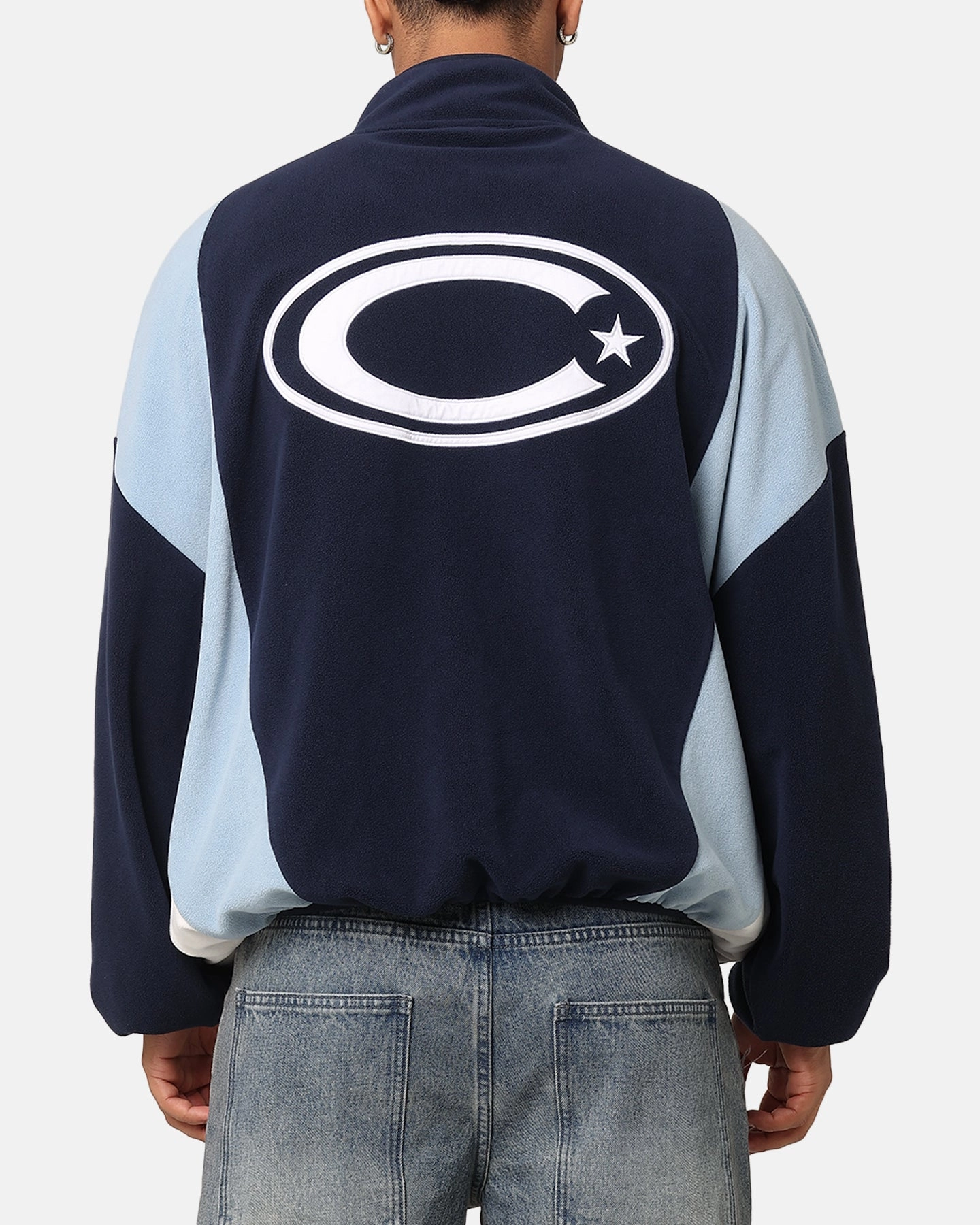 Carre C-Star Polarfleece Quarter Zip Crewneck Light Blue/Mul Impact