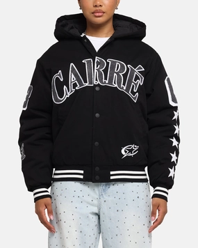Stain Resistant Carre C-Star Varsity Jacket Black
