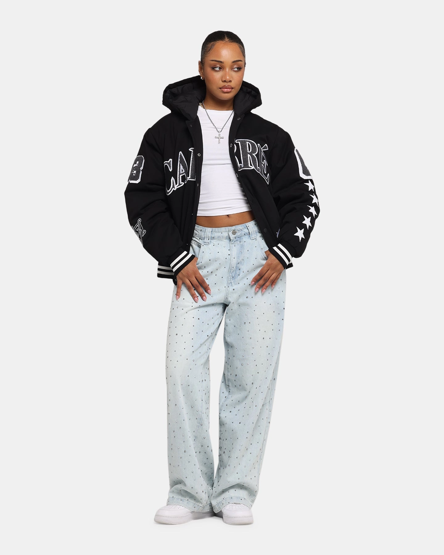 Carre C-Star Varsity Jacket Black Graphic