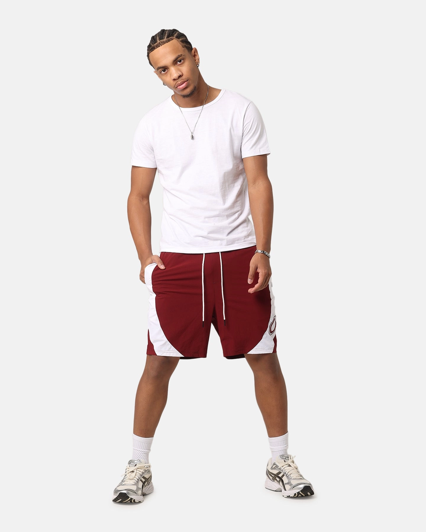 Carre C-Star Warm Up Shorts Maroon/White Chill Look