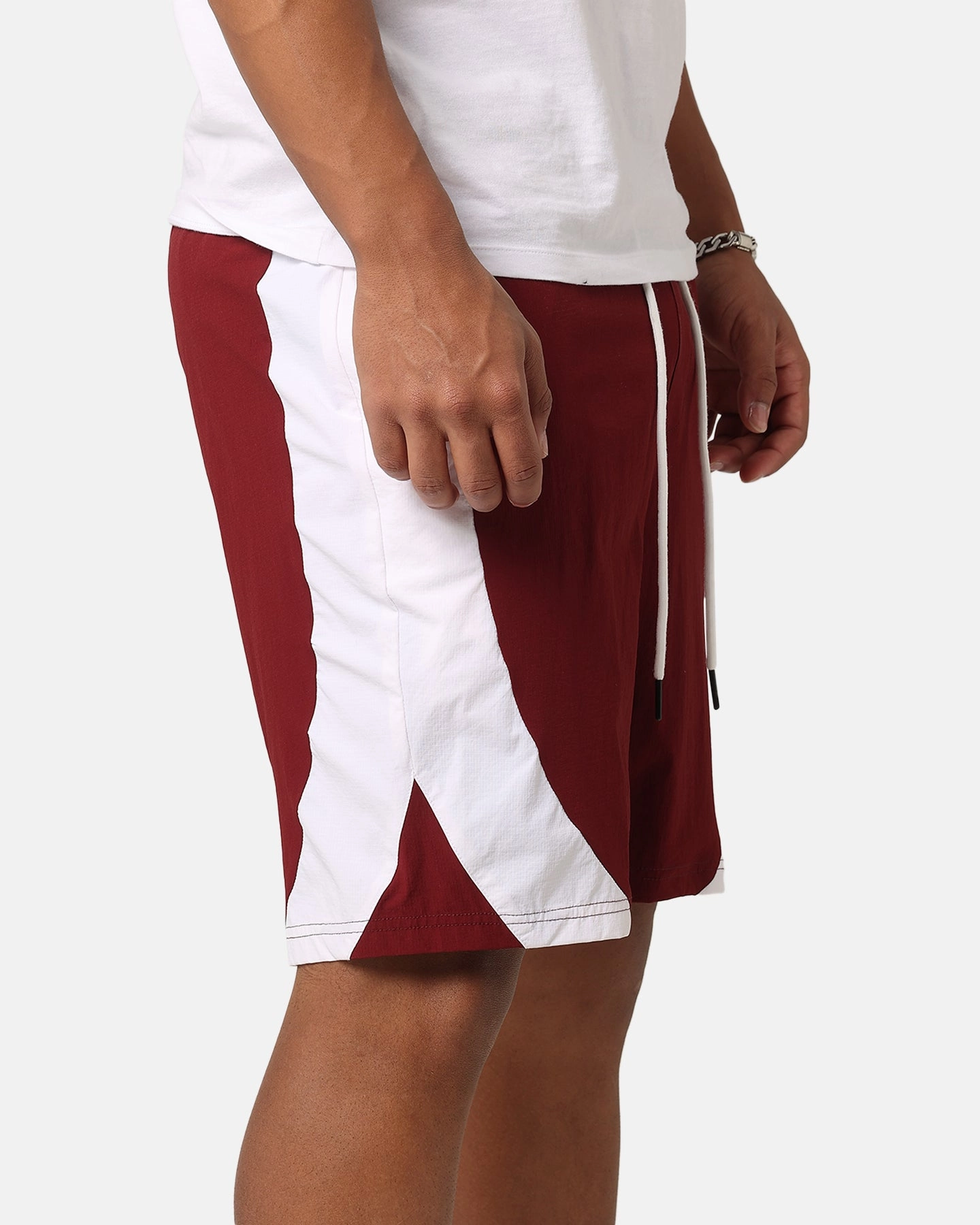 young adults Carre C-Star Warm Up Shorts Maroon/White