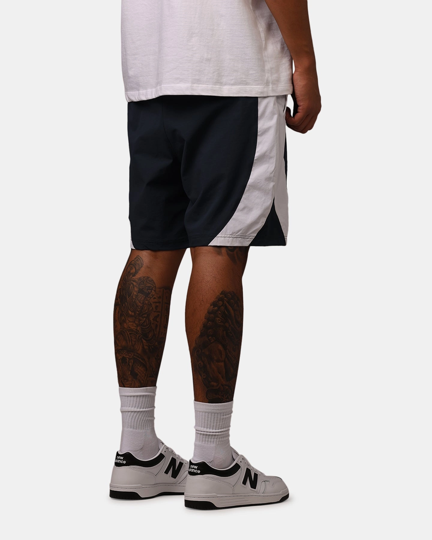 neon colors Carre C-Star Warm Up Shorts Navy/White