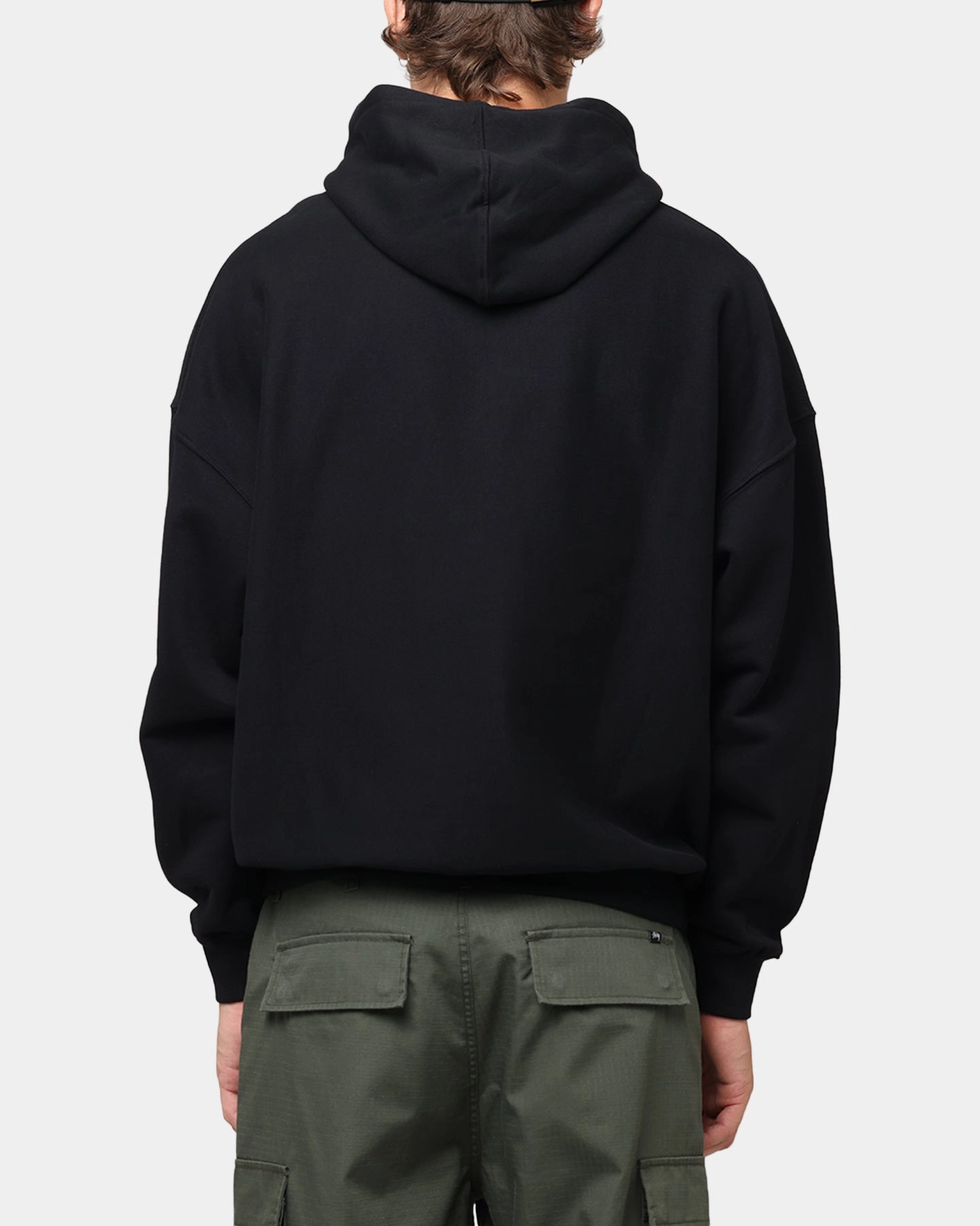 Versatile Layering Piece Carre Camo Script Hoodie Black
