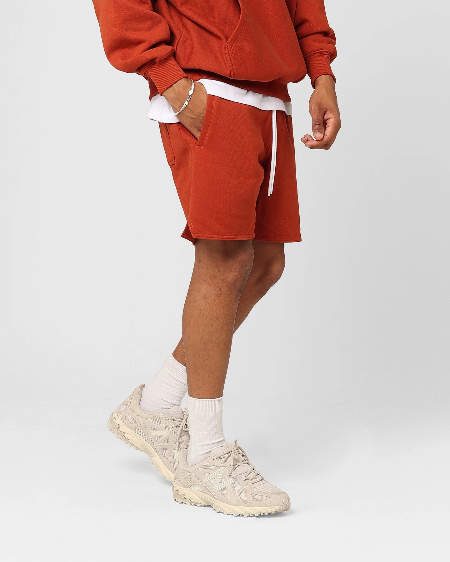 Carre Capital C Terry Shorts Brick Double Needle Stitching