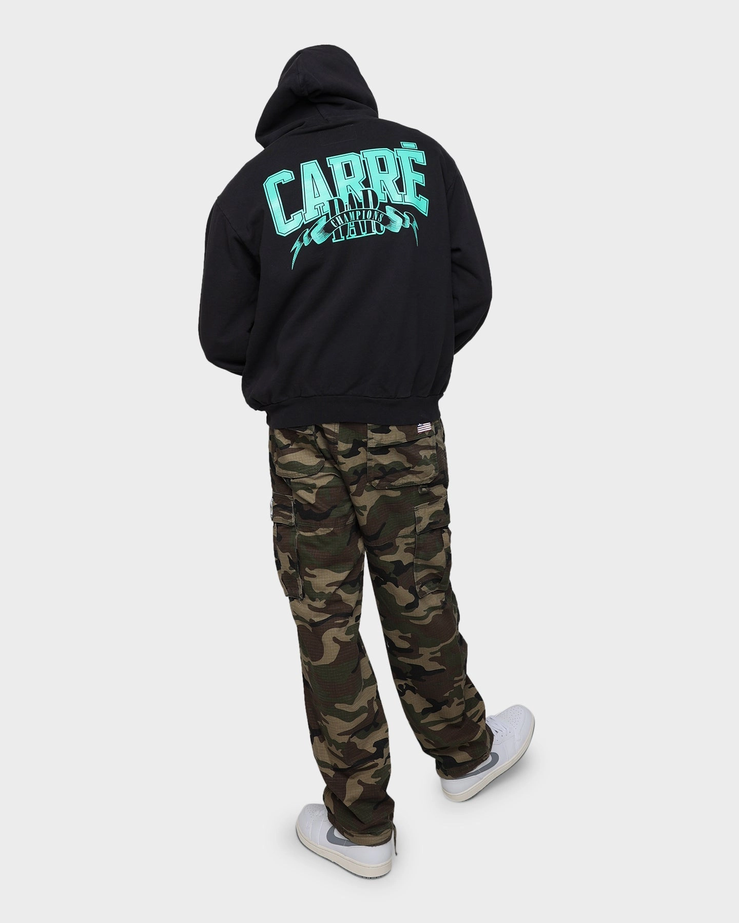 Carre Champs 2.0 Hoodie Black Wash Suede AbrasionResistant