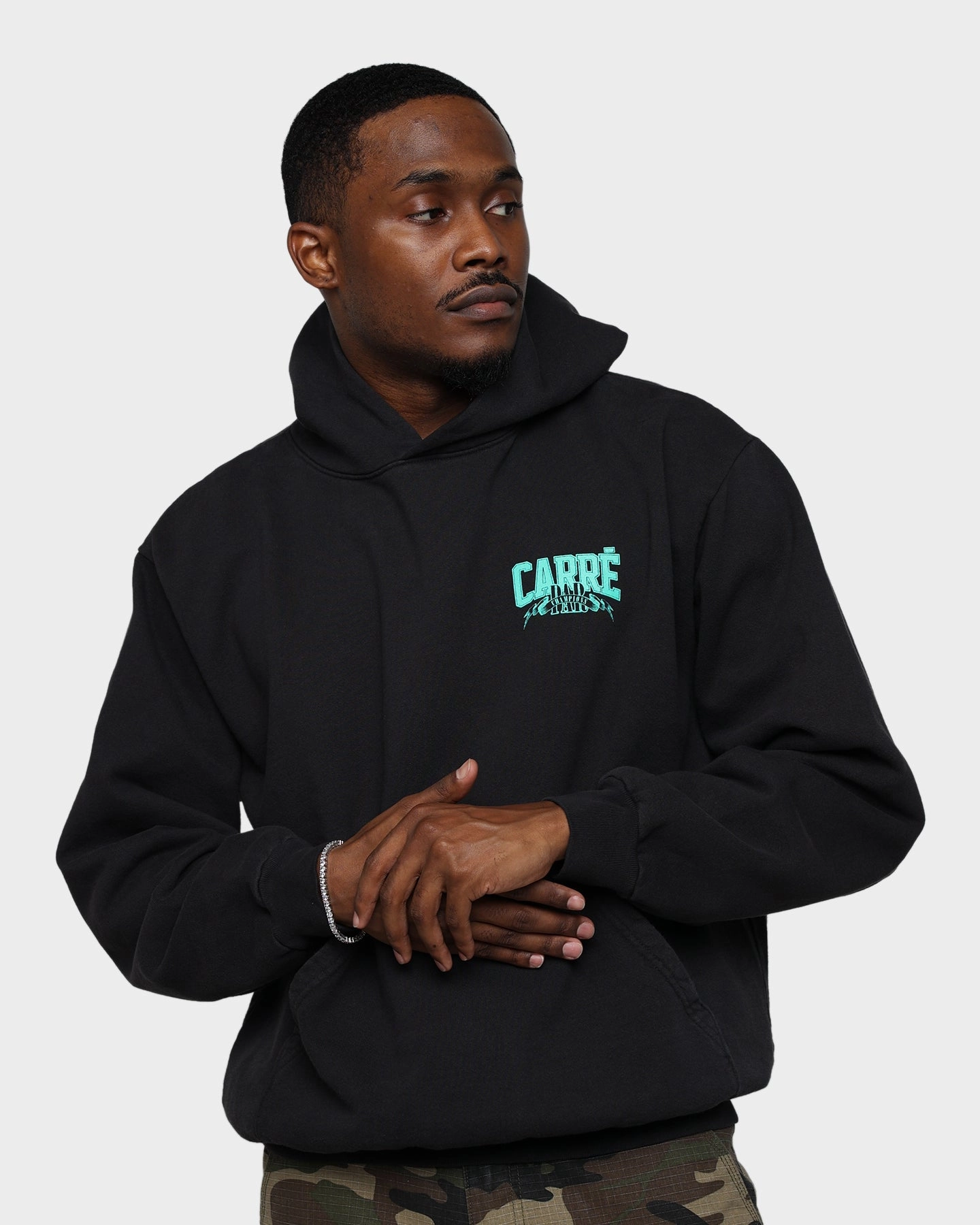 thermal Urban Style Carre Champs 2.0 Hoodie Black Wash