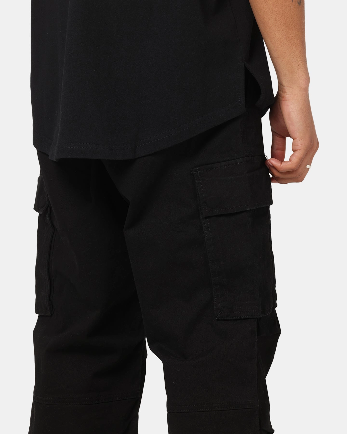 Reflective Trim Carre Classic Cargo Pants Black