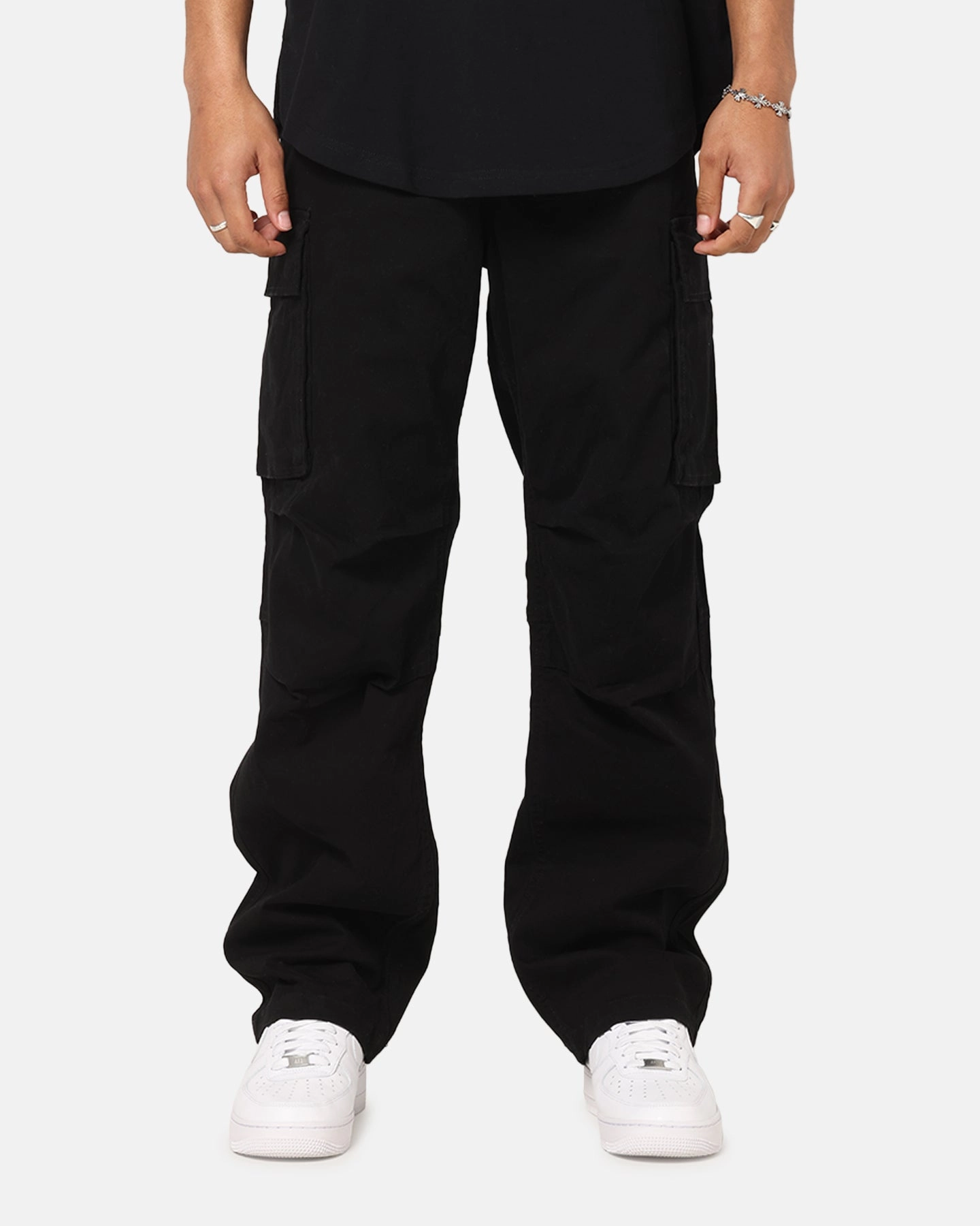 Carre Classic Cargo Pants Black WindResistantMaterial Comfort Cushioning