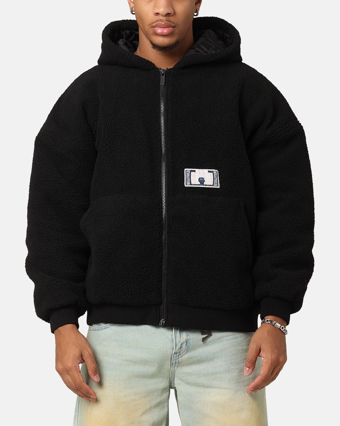 Cozy Design Carre Classic Sherpa Jacket Black