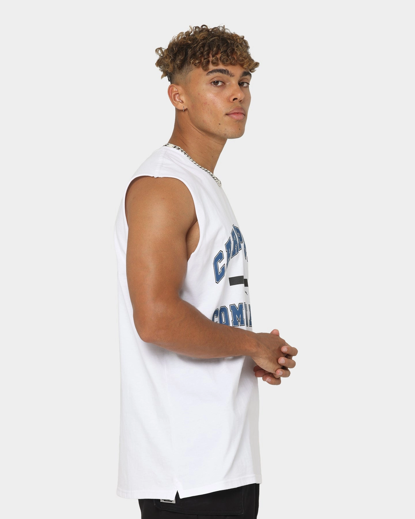 Carre Communaute Muscle T-Shirt White Summer cool