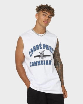 Carre Communaute Muscle T-Shirt White Classic Fit semi-formal style
