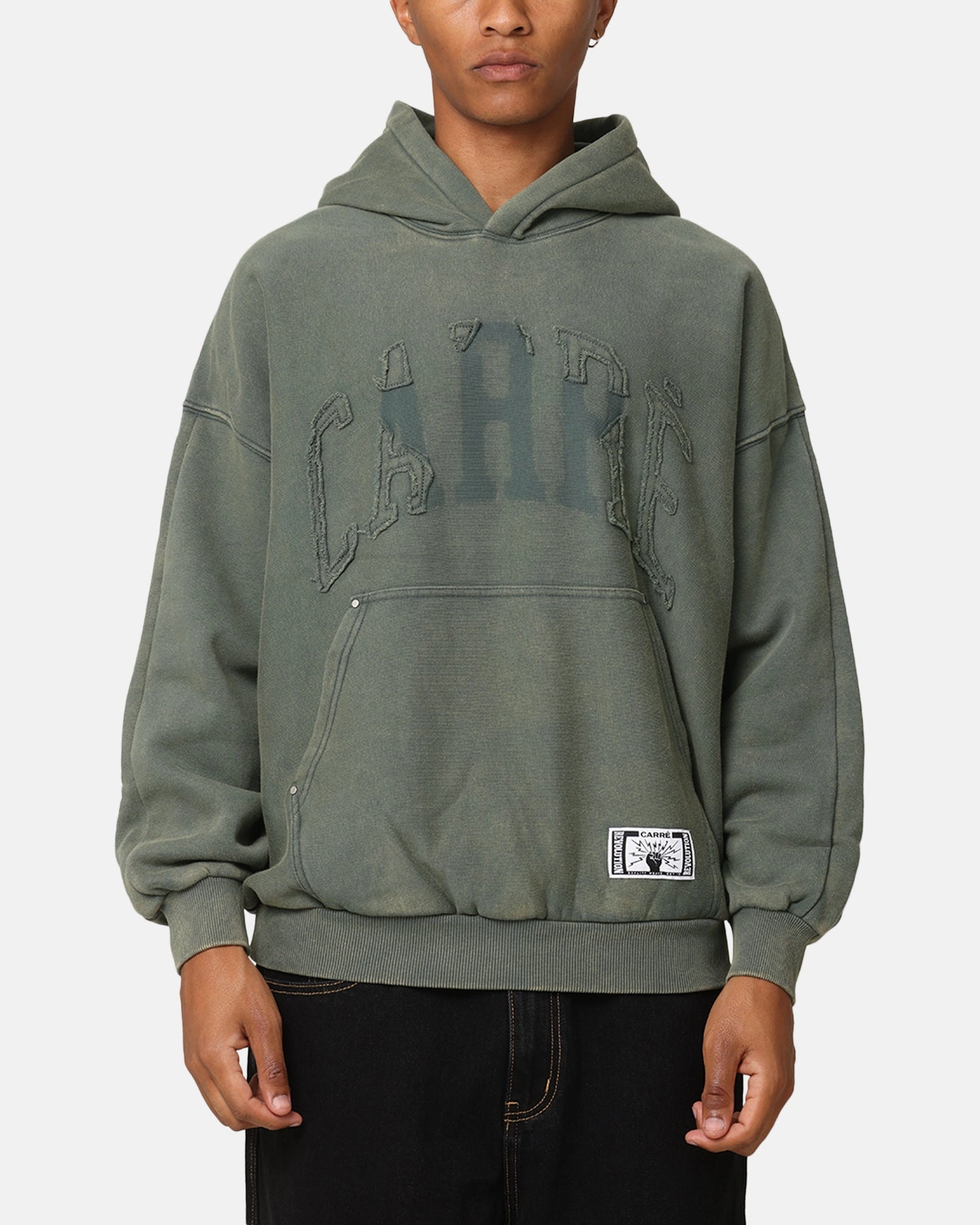 Carre Con-Star Hoodie Rinsed Moss Green Eco - friendly