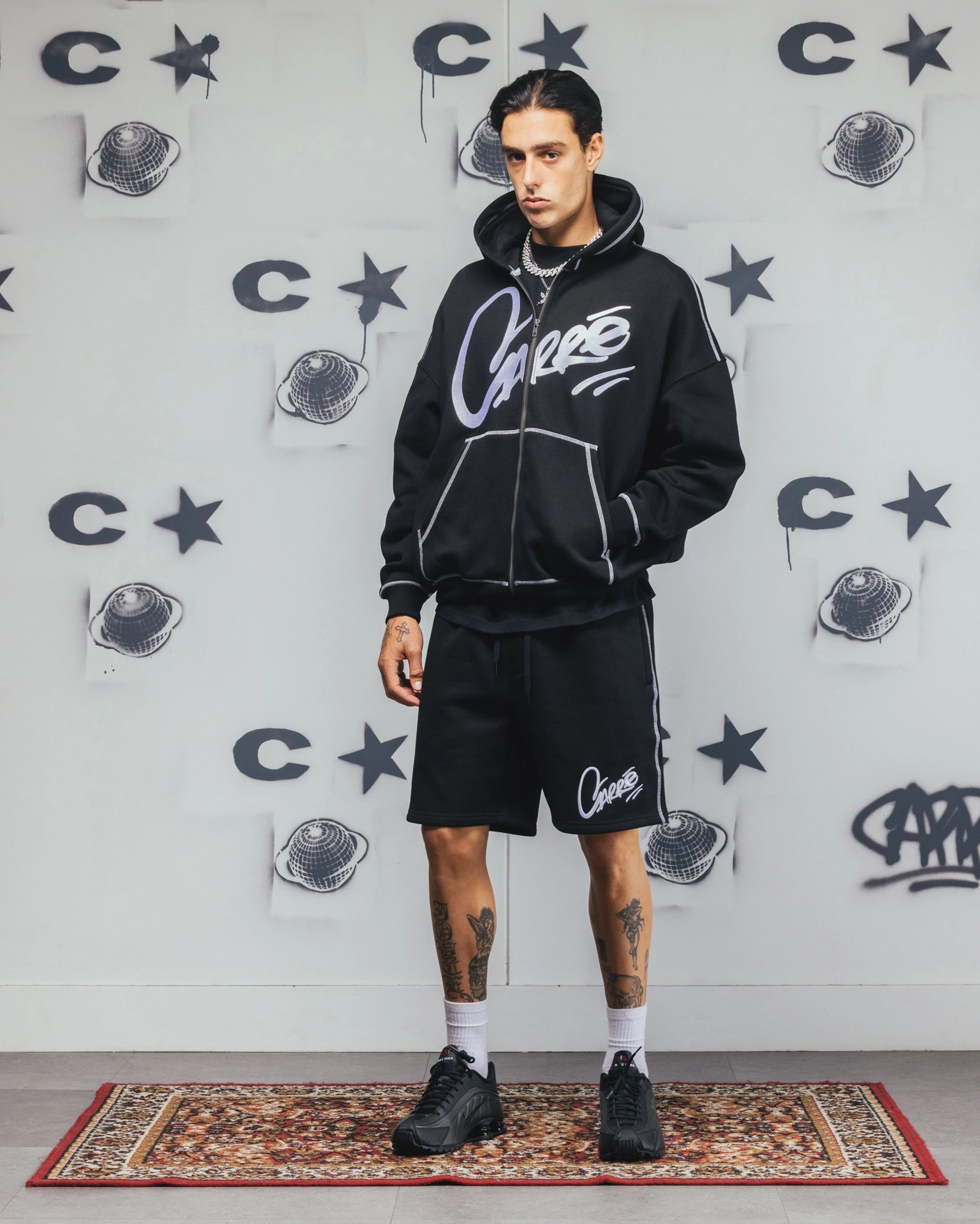 Workout Warmup Formal Casual Carre Corrupt Hoodie Black