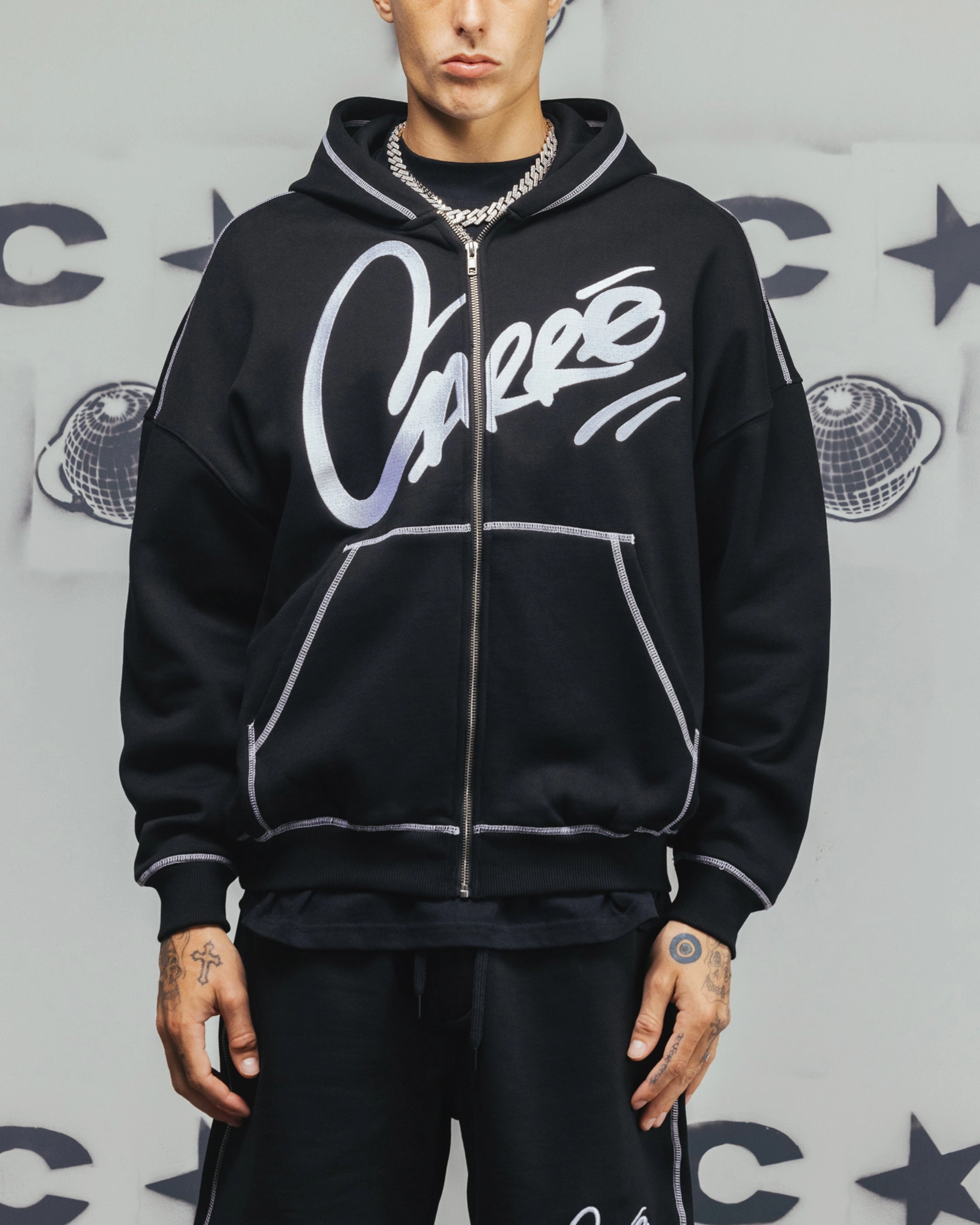 Tiger like Carre Corrupt Hoodie Black