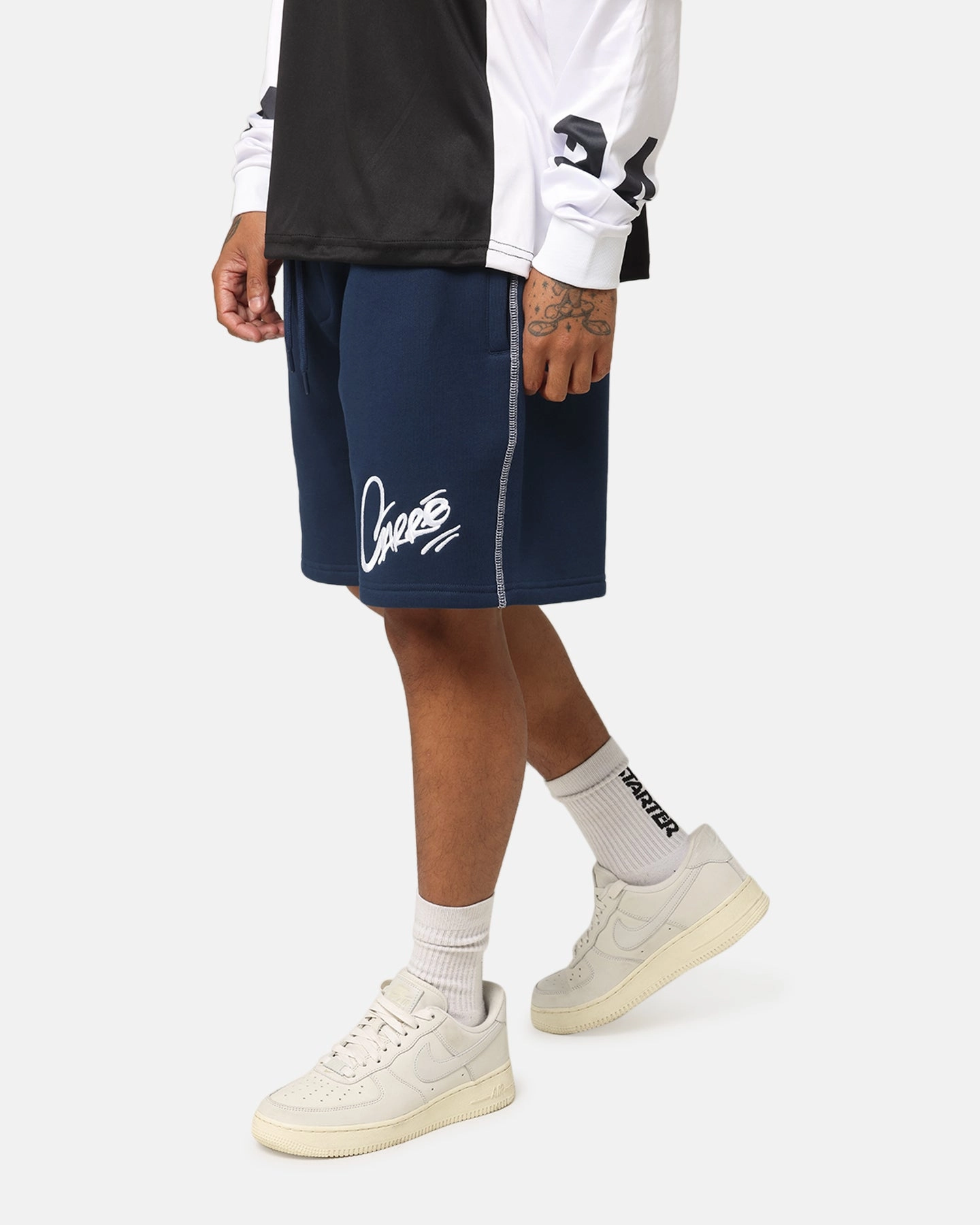 Sport Mood Formal Occasion Carre Corrupt Sweat Shorts Navy