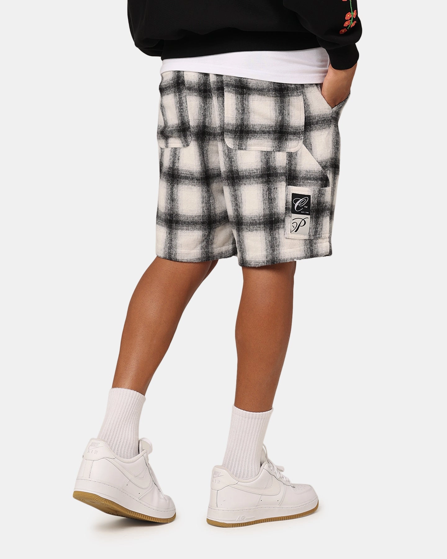 Carre Daily Shorts Grey Plaid No Ride Up Design