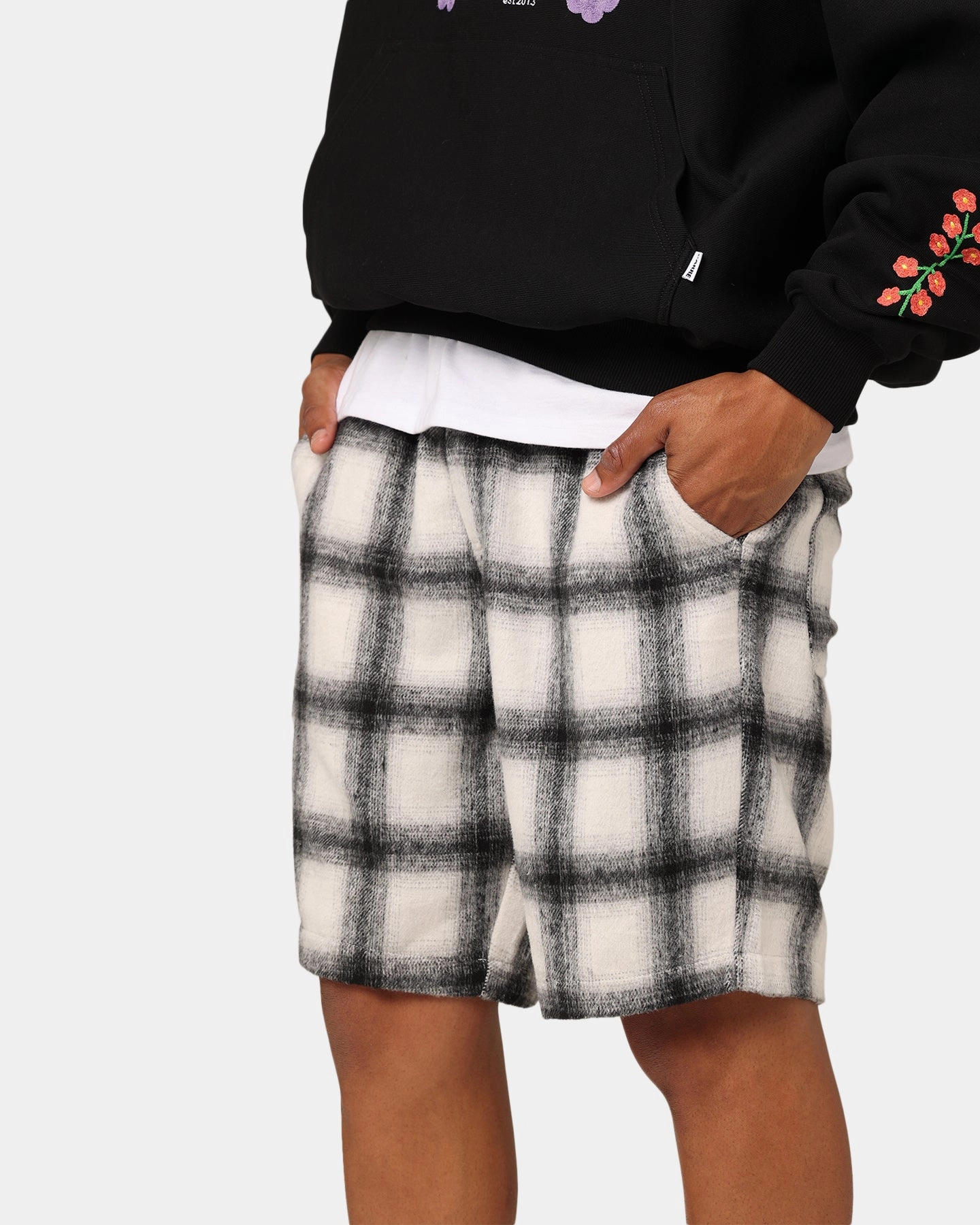 quick-drying Carre Daily Shorts Grey Plaid