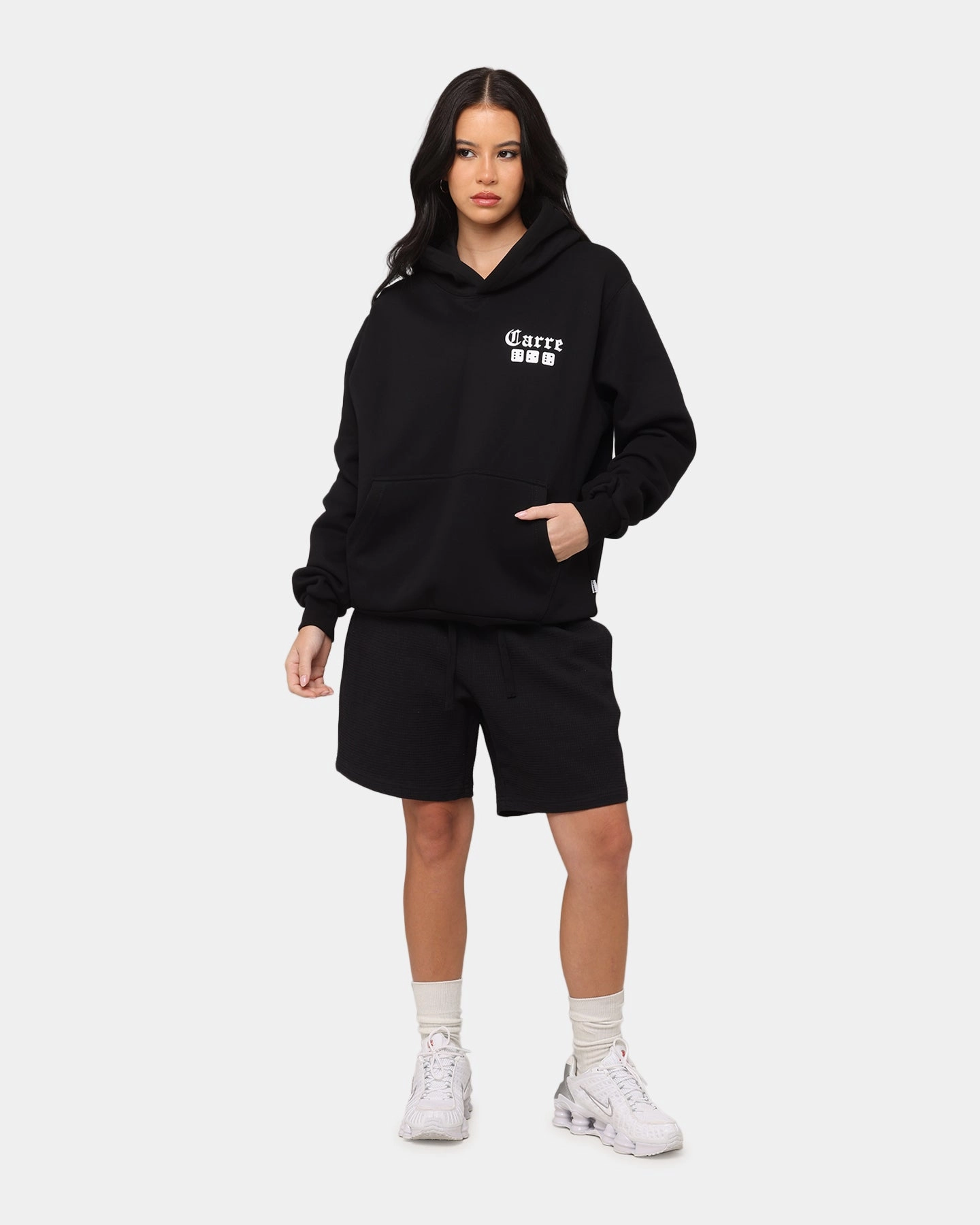 Carre Dice Club Hoodie Black Legacy Cordlock Adjustment System