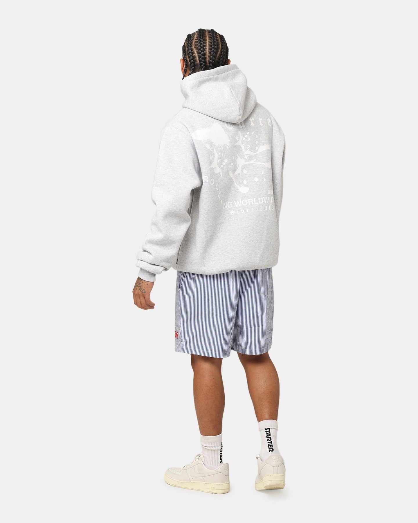 Tear Resistant vacation Carre Dice Club Hoodie Grey Marle