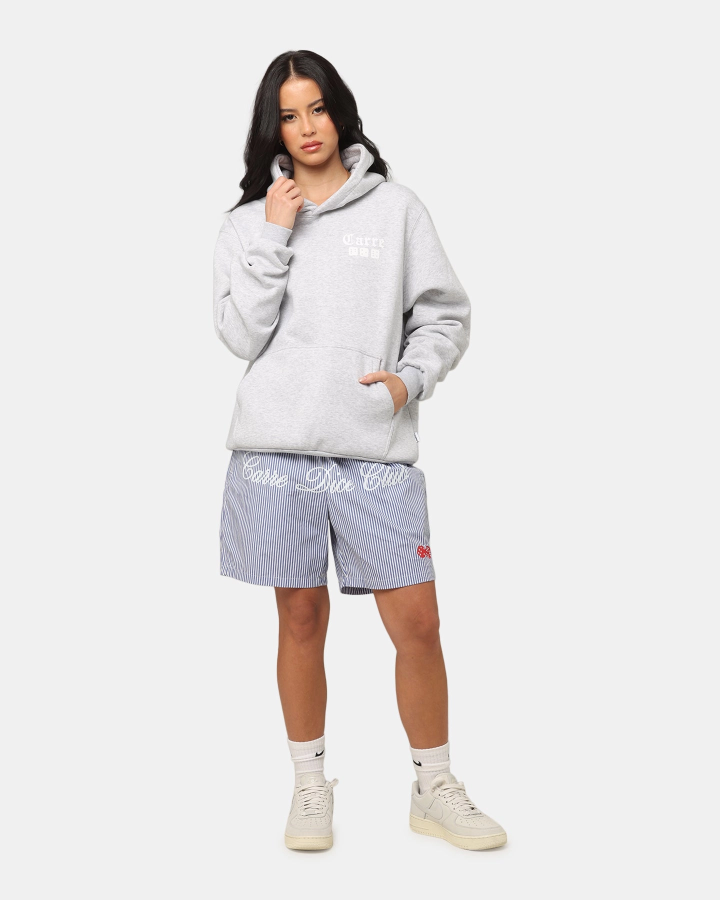 Easter Mid-layer Carre Dice Club Hoodie Grey Marle