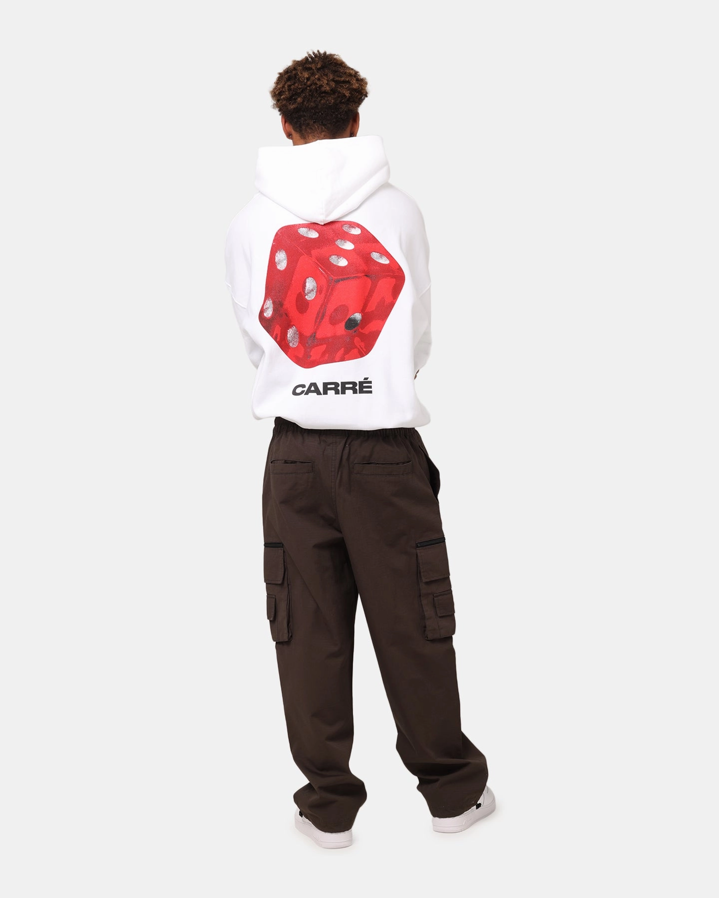 Carre Die Hoodie White Goat like Anti Pill Finish