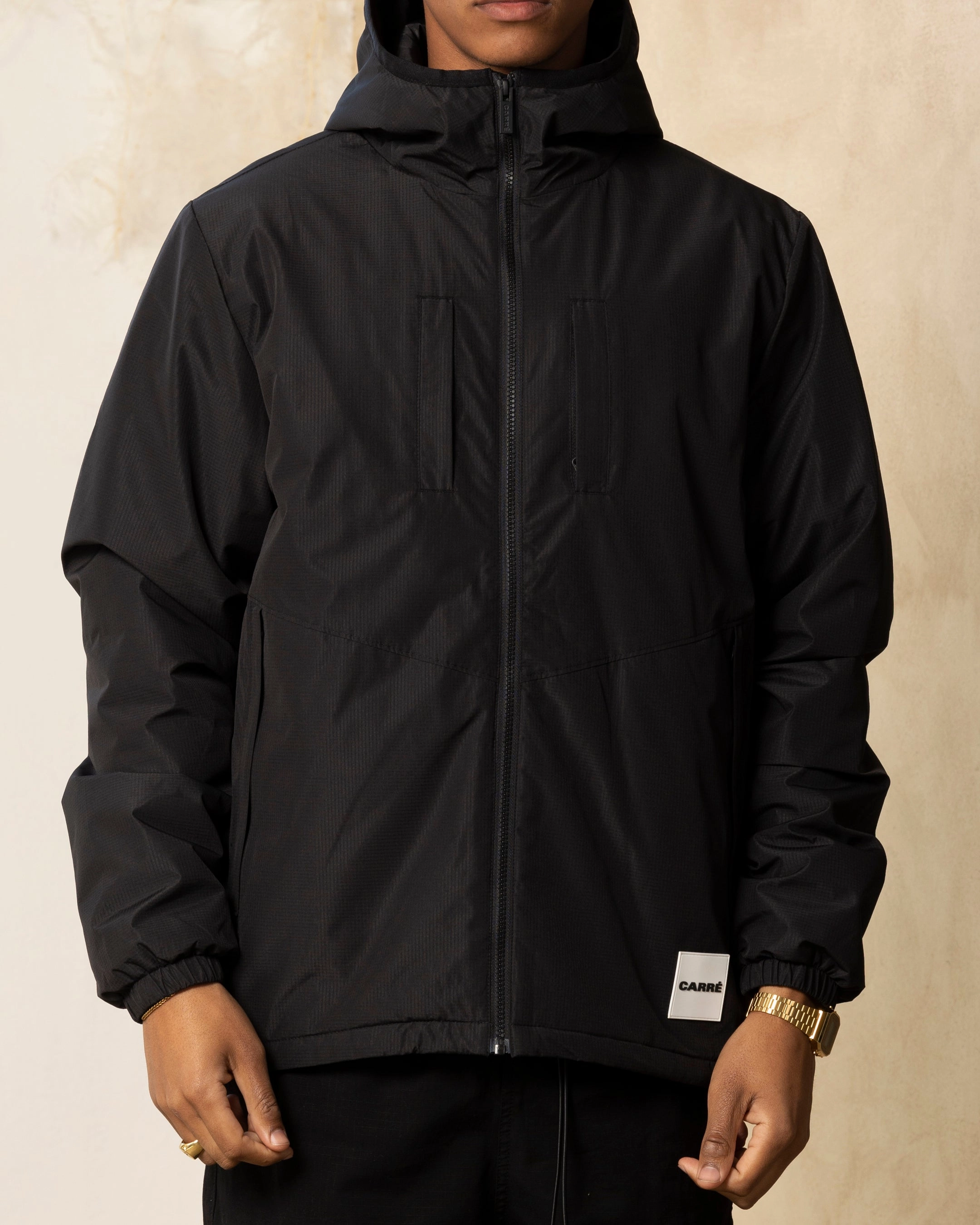 Luxury Carre Elevation Shell Jacket Black