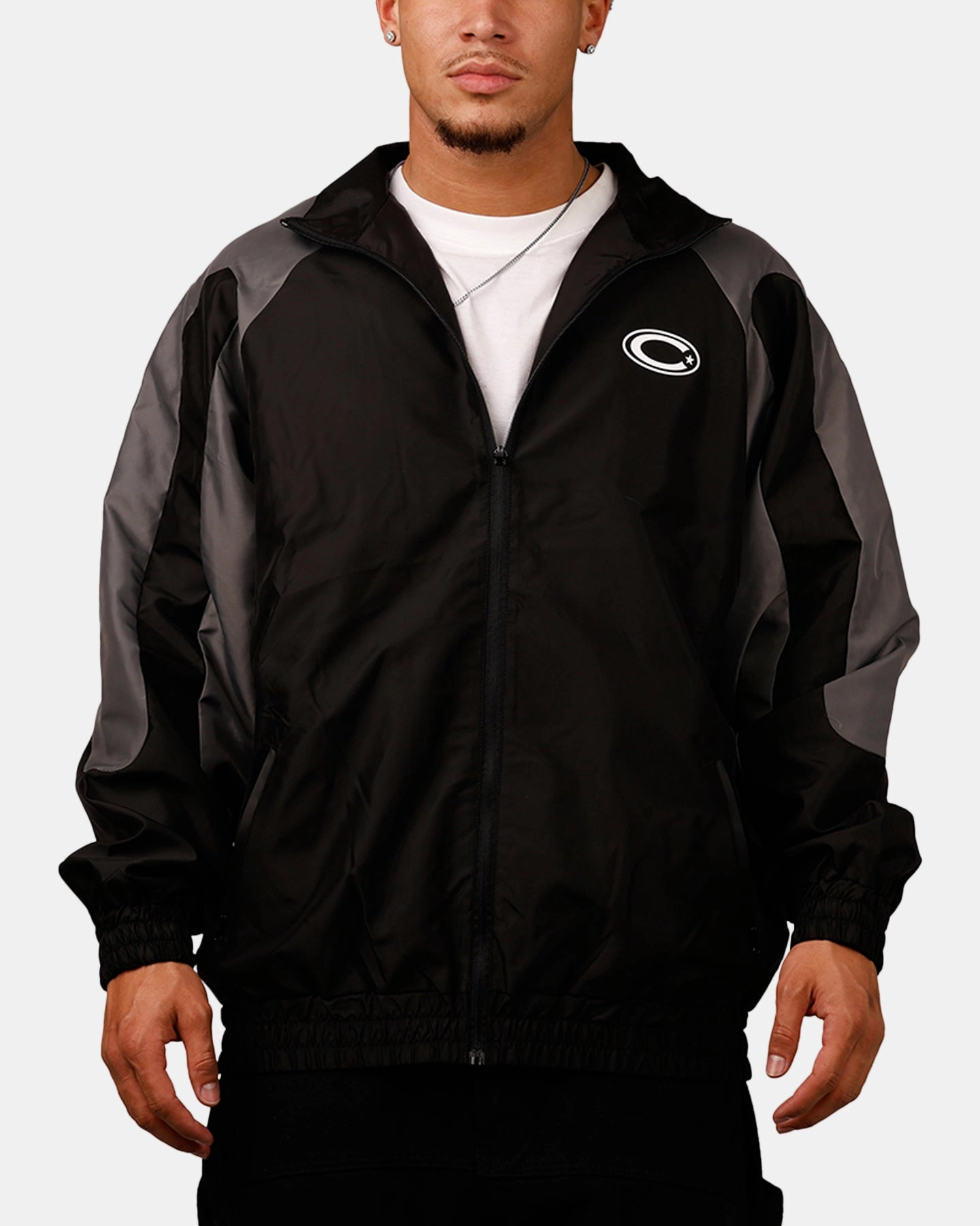 Articulated Seams Evolve Carre Empire Panelled Jacket Black/Grey