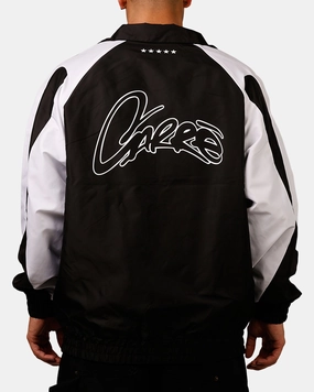 Feedback Multi Pocket Style Carre Empire Panelled Jacket Black/White