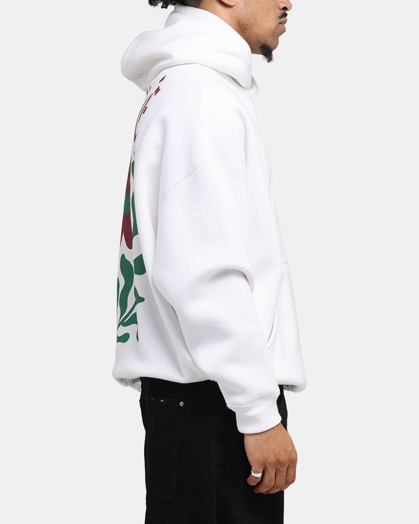 Outdoor Activity Zip Pocket Carre Eternal Garden Hoodie White