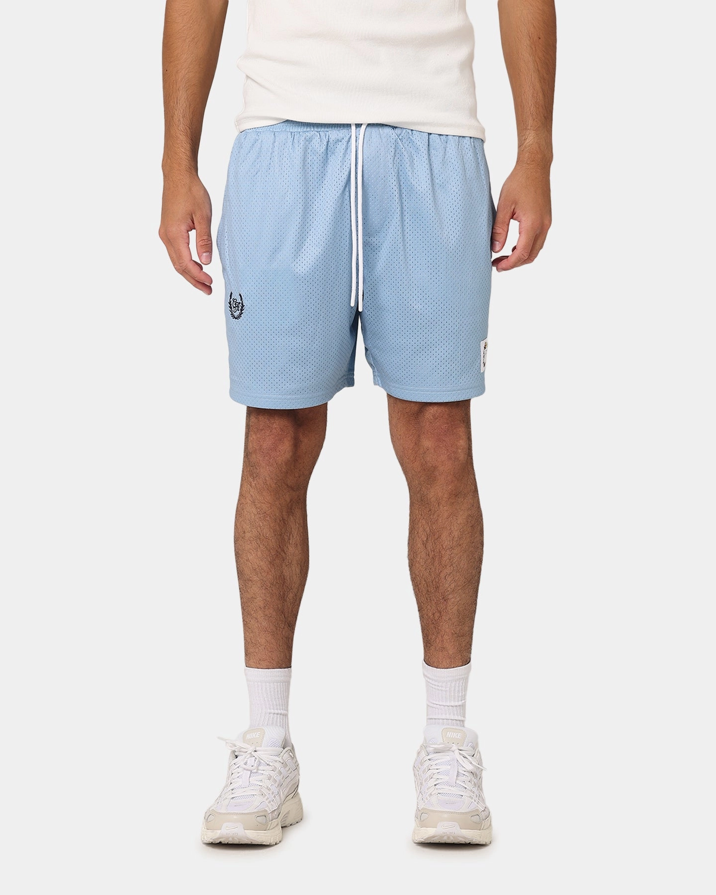 Carre Floral Baller Shorts Light Blue Walk Easy