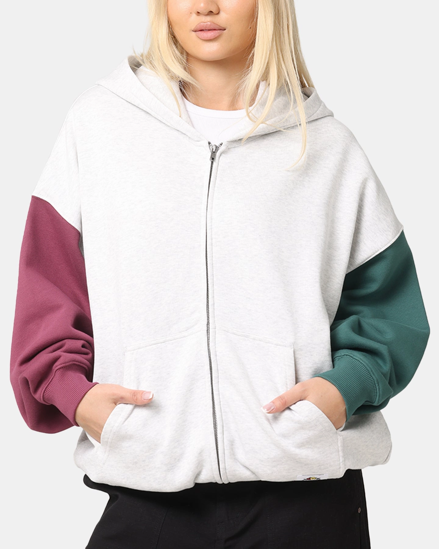 Carre Floral Full Zip Hoodie Multi StretchMaterial